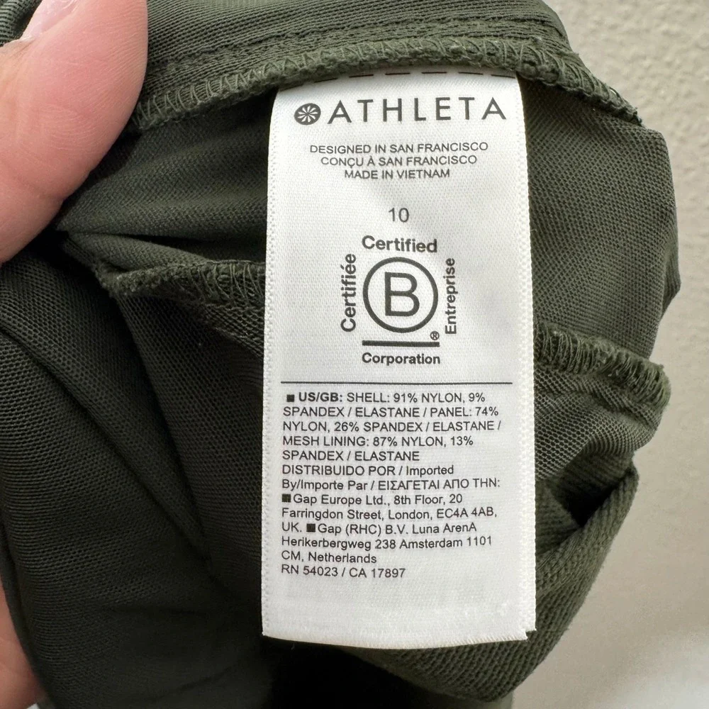 Athleta Trekkie North Joggers‎ Green Hiking Pants Womens 10 Athleisure
